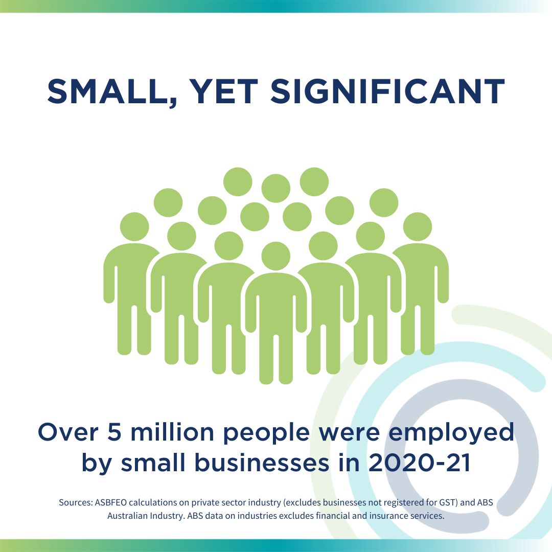 Over 5 million people were employed by small businesses in 2020-21