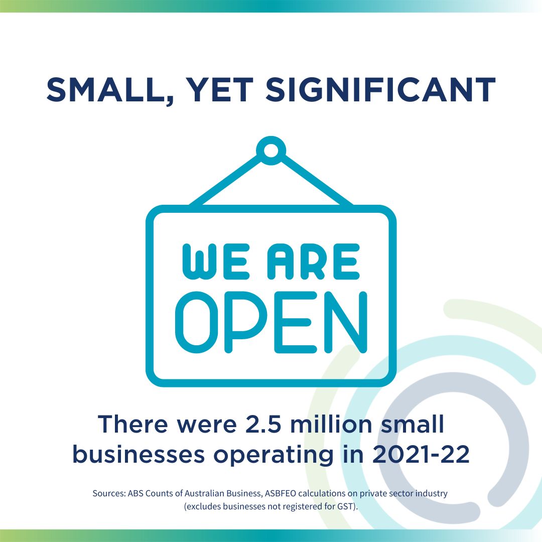 There were 2.5 million small businesses operating in 2021-22