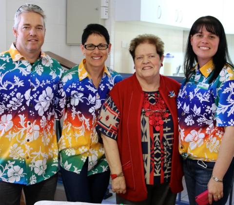 L-R: Darren East, Leanne Williams, Judith East, Jennifer Drummond