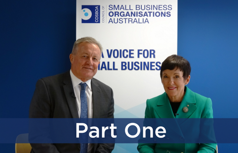 COSBOA Chair Mark McKenzie and Ombudsman Kate Carnell