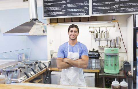 ice cream worker